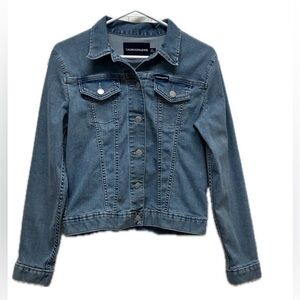 Calvin Klein jeans denim stretch cropped jacket, light blue, size S
